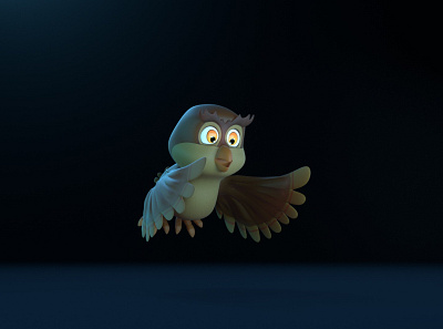 Owl - 3D Character 3d 3d animation 3d character 3d character design 3d character modeling 3d model 3d modeling animation cinema 4d octane render