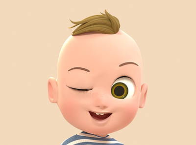 Baby Bou 3D Character 3d 3d animation 3d character 3d character design 3d character modeling 3d model 3d modeling animation cinema 4d octane render