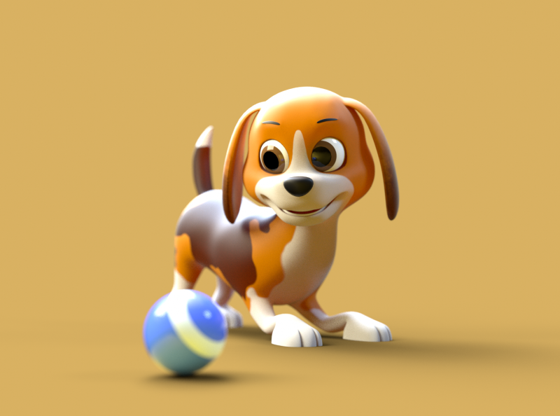 Little Dog - 3D Character 3d character modeling 3d character 3d character design 3d octane render cinema 4d animation 3d model 3d animation 3d modeling