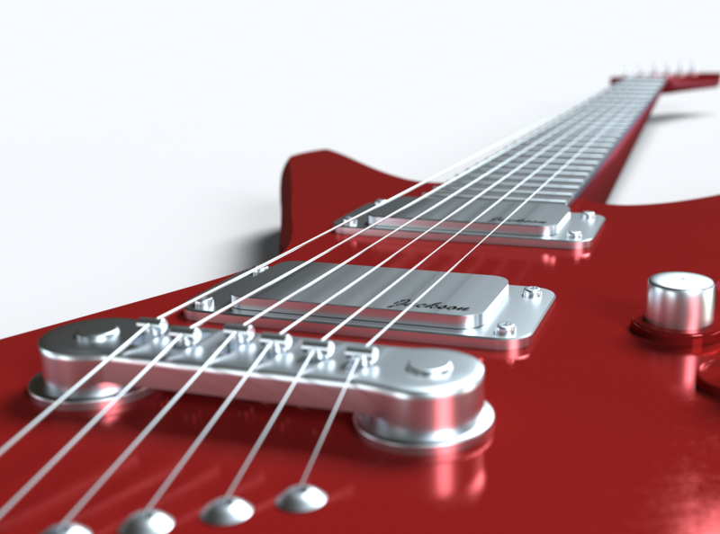 Electric Guitar [3D Modeling] by Marius Paraschiv on Dribbble