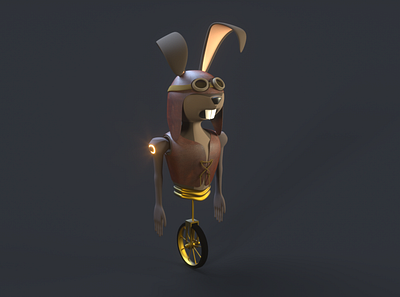 Steampunk Rabbit [3D Modeling] 3d 3d animation 3d art 3d model 3d modeling