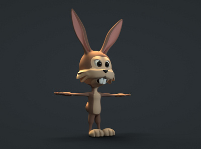 Rabbit 01 3d 3d animation 3d art 3d model 3d modeling
