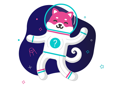 Developer from space pup developer dog pup space