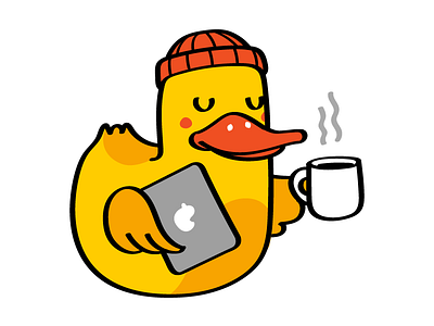 Illustration for the Dataduck branding character design duck illustration vector