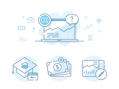 Fintech icons business chart design economics finance fintech icon illustration money trading vector