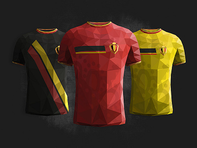 Wc2014 Belgium football low poly polygon soccer triangulation wport