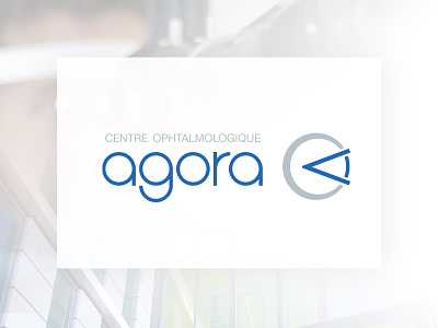 COA - Centre Ophtalmologique Agora blue brand design eye identity logo medical