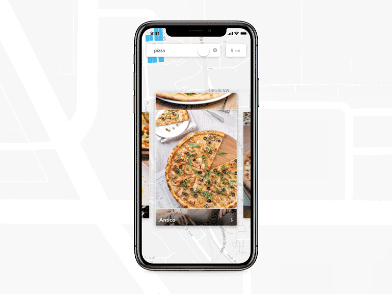 Munchies food interaction invision studio iphonex map