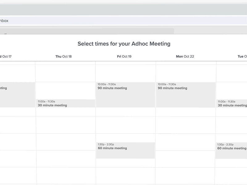 Calendly for Chrome: Ad Hoc Meetings