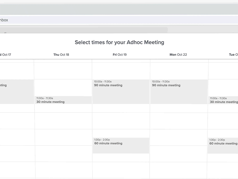 Calendly for Chrome: Ad Hoc Meetings calendly chrome extension interaction meetings scheduling ux
