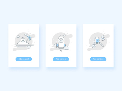 Financial Onboarding app art financial flat icons illustration in line onboarding sign transactions works