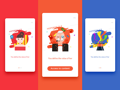 Financial Onboarding app art draw financial flat icons illustration onboarding sign in transactions works