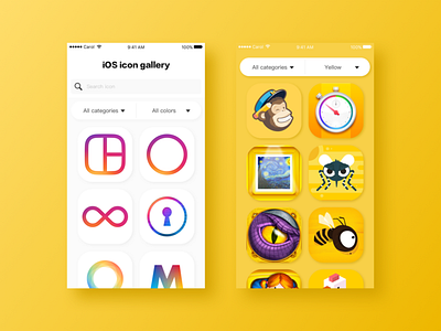 Ios Icon Gallery behance category colour design dribbble icon interface mobile style terminal ui ux