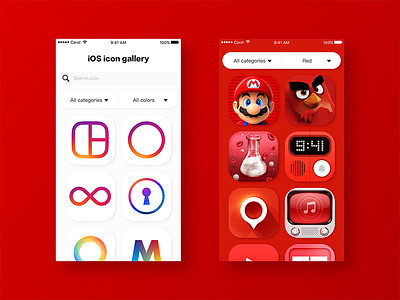iOS icon gallery ui interface behance category colour design dribbble icon interface mobile style terminal ui ux