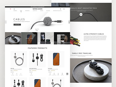 Native Union ecommerce graphics ui ux website website design