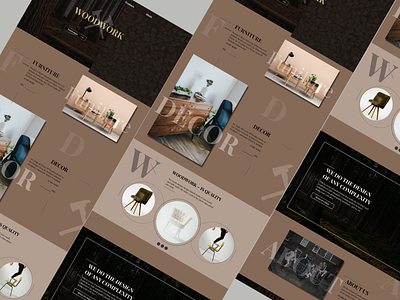 WOODWORK animation app branding creative design furniture graphic design illustration landing page logo minimal motion graphics nft typography ui ux vector web website wood