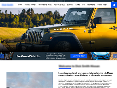 Vehicle Dealership Redesign design redesign ui ux web web design website