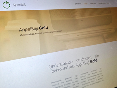 Appelstijl Gold design flat gold products web