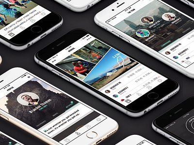 Nike Thesis Concept app concept feed ios mobile profile social stats team ui ux white
