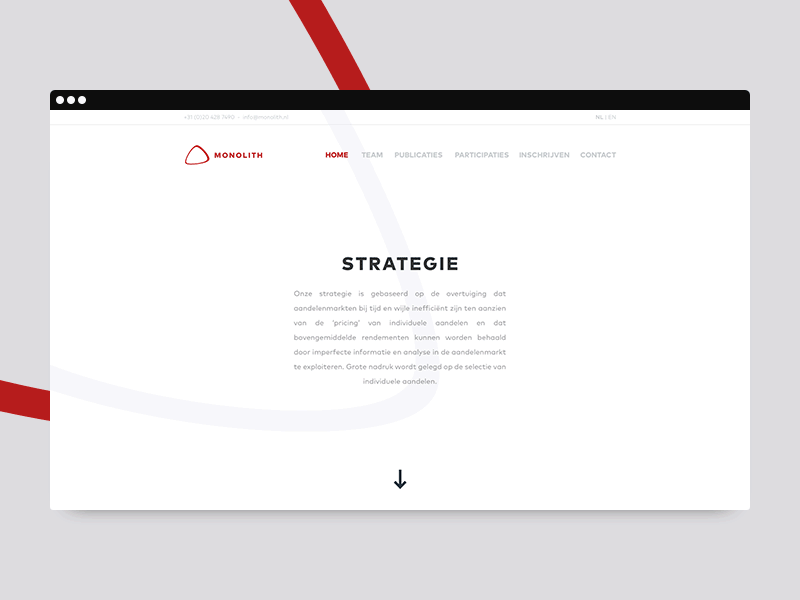 Strategy Longform animation longform minimal red shapes strategy ui ux website white