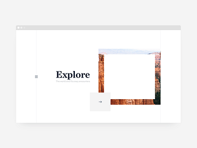 Explore Platform blog grid homepage line serif travel typography ui ux web white
