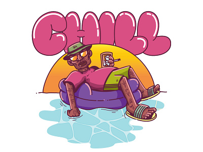 Chill and Breathe art character chill drawing grafart graffiti illustration street street art streetwear urban art vector vector character