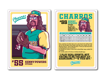 Kenny Powers Trading Card adobe illustrator baseball character hbo illustration kenny powers package design street trading card vector vector art