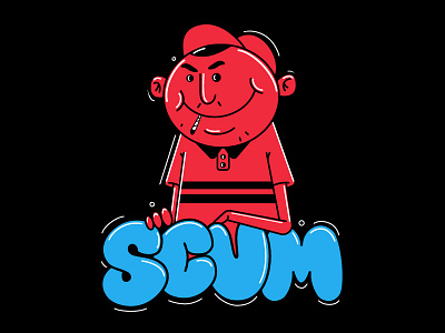 Scum art character drawing graffiti illustration street vector