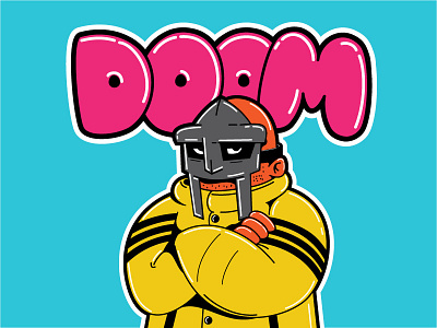 Mf Doom cartoon character design doom drawing graffiti graphic illustration mf rapper streetart vector