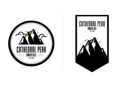 Cathedral Peak Amber Ale Logo ale amber beer branding design graphic logo vector