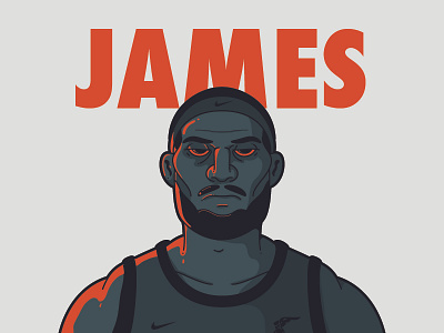 Lebron James art basketball cavs character drawing illustration james lebron street vector