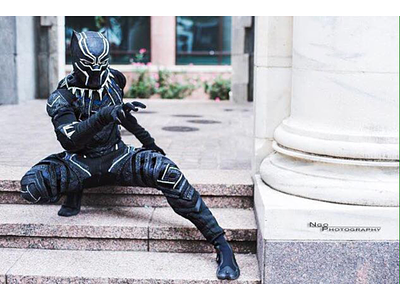Crouching Panther black panther branding costume creator costume design costumes digital art fashion fashion design graphic design sewing supersuit tailor