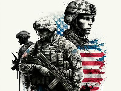 Marine abstract art design graphic design illustration marine soldier usa vector