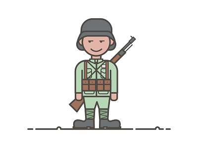 Soldiers army central china design illustration soldiers the