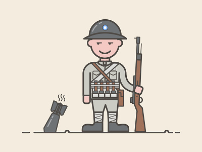 Local troops china design illustration soldiers
