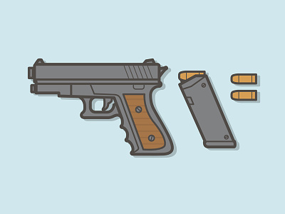 Pistol illustration pistol weapons