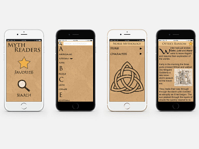 Myth Readers App Design app branding design graphic design logo typography ui ux