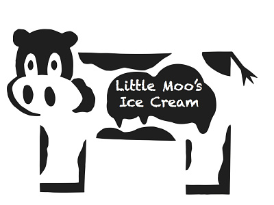 Little Moo's Ice Cream Logo branding design graphic design logo