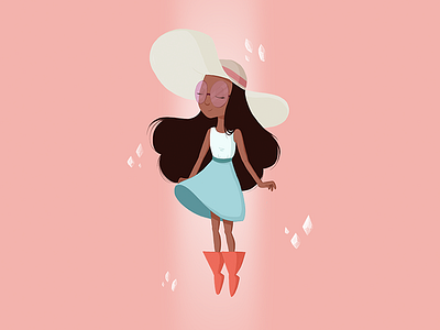 Balance is the key balance connie crystal gems floating gems happy mindful peace pearl steven universe