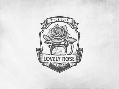 Vintage Rose Logo design art artist creative designer flower line art logo logo design logo designer logo maker natural rose vector vintage vintage logo vintage rose vintage style