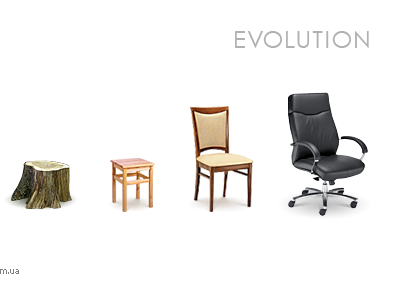 Evolution armchair artjuice chair creative evolution idea stone stub