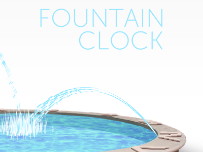 Fountain artjuice clock creative fountain idea water