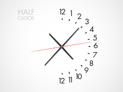 Half Clock arrow artjuice clock creative half idea