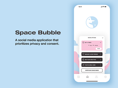 Space Bubble Application branding design graphic design identity illustration logo prototype ui ux