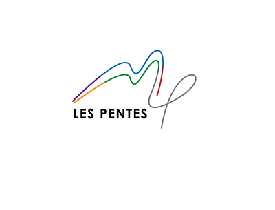 LES PENTES art branding design flat icon illustration illustrator logo minimal vector