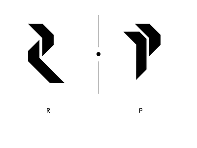 R & P logo design icon logo minimal vector