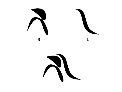 RL branding design icon logo minimal vector