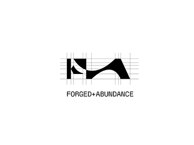 FORGED ABUNDANCE branding design icon illustration logo minimal typography vector