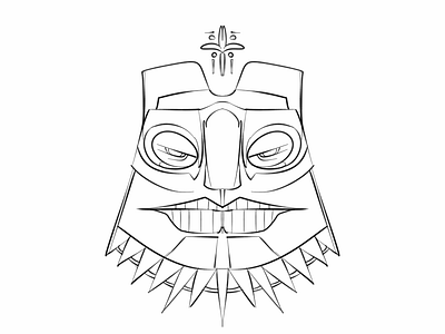 Totemic Mask branding design icon illustration logo vector