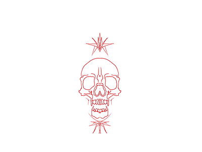 Skull design illustration minimal vector